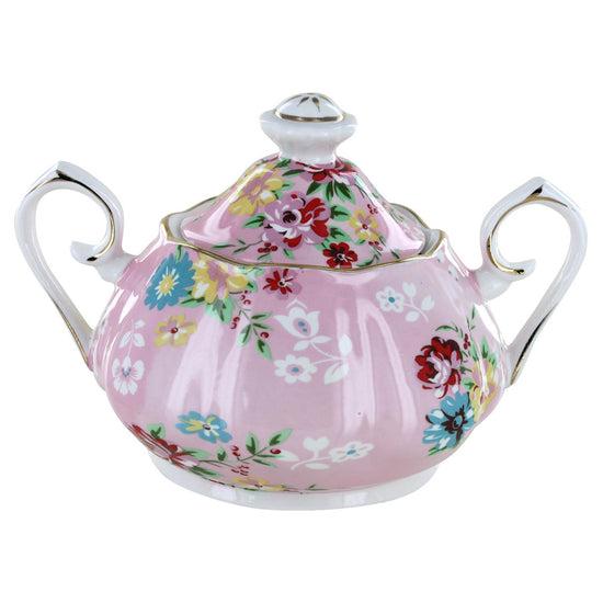 Shabby Rose Pink Porcelain Tea Set - Image 2