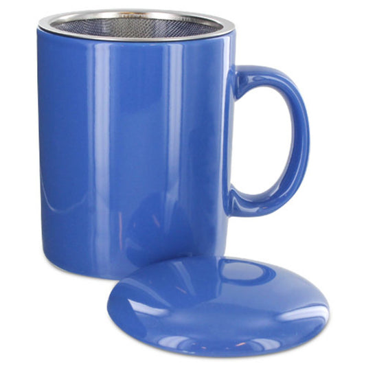 Teaz Cafe Infuser Mug with Lid - 11oz - Blue