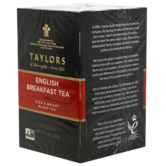 Taylors of Harrogate - English Breakfast Tea Bags - 50 count - Image 1