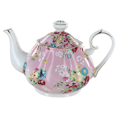 Shabby Rose Pink Porcelain Tea Set - Image 4