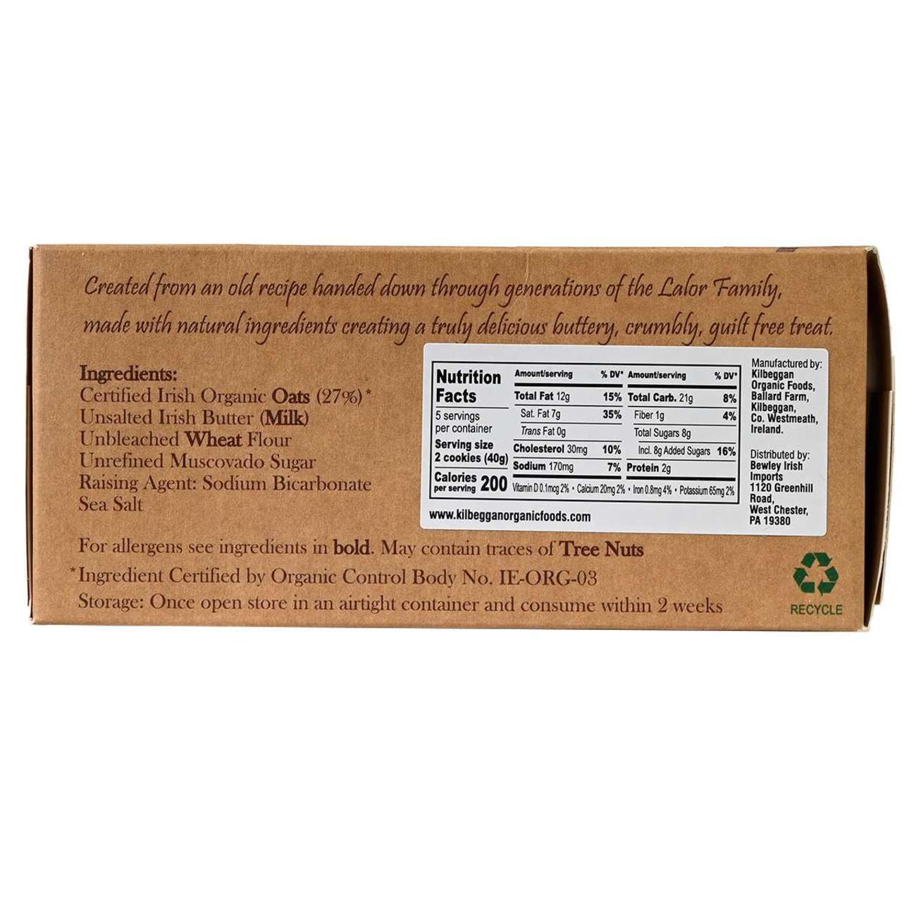 Kilbeggan Original Irish Oat Cookies - 7oz (200g)