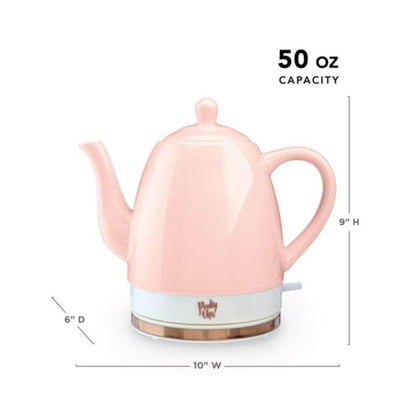 Noelle Pink Ceramic Electric Tea Kettle - 1.5L - Image 6