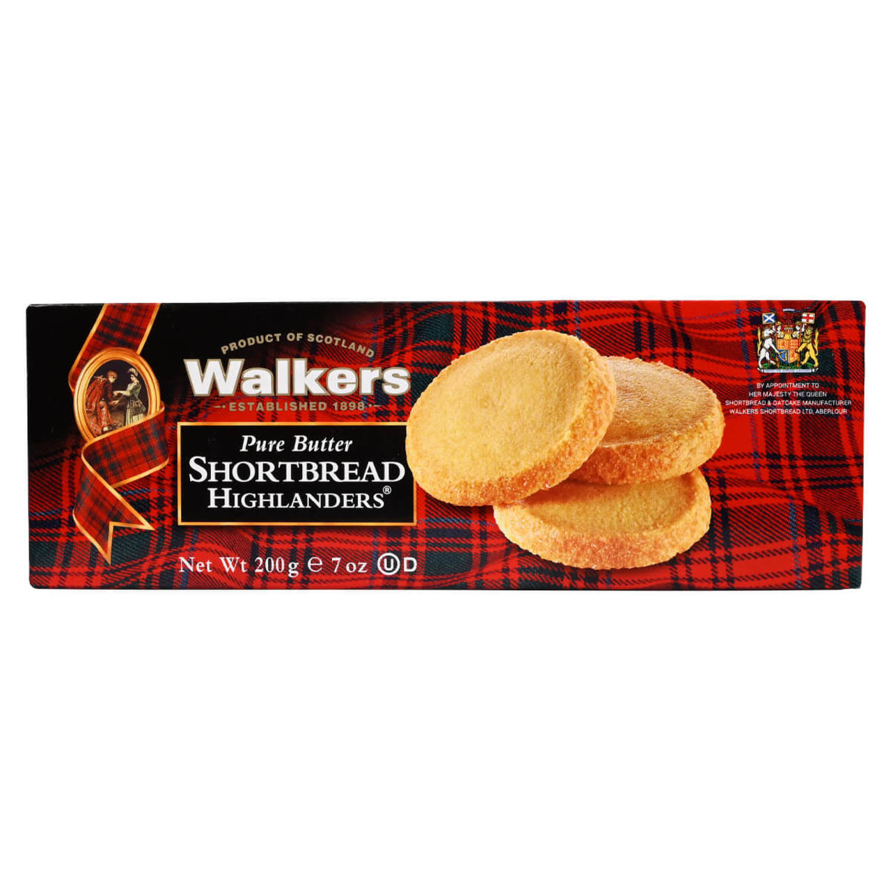 Walkers Highlanders Shortbread Cookies - 7oz (200g) - Image 1