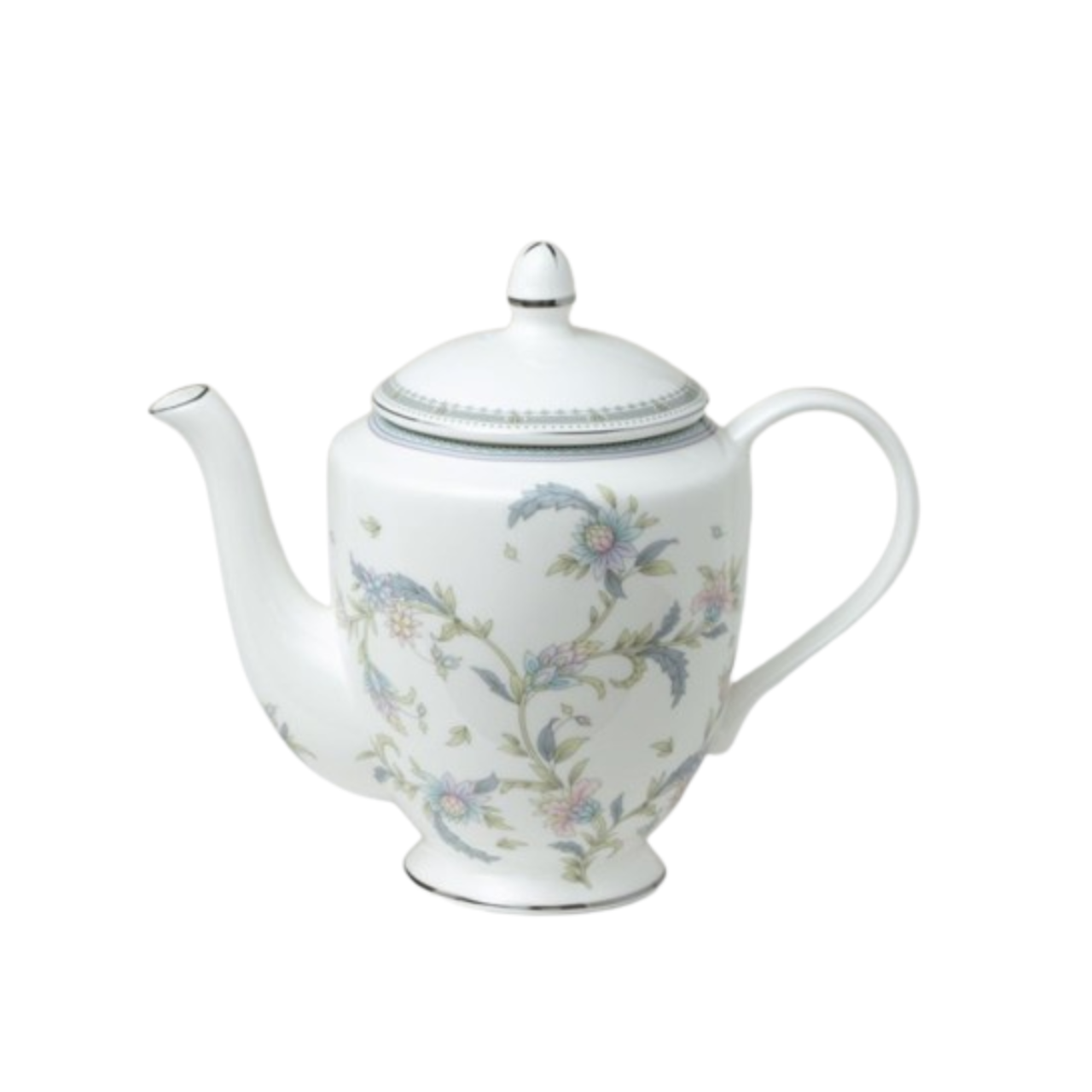 Lotus Garden Tall Teapot - Fine Bone China - 4 Cups