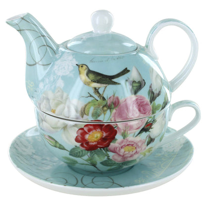 Botanical Blue Garden Porcelain - Tea for One Set - Image 1
