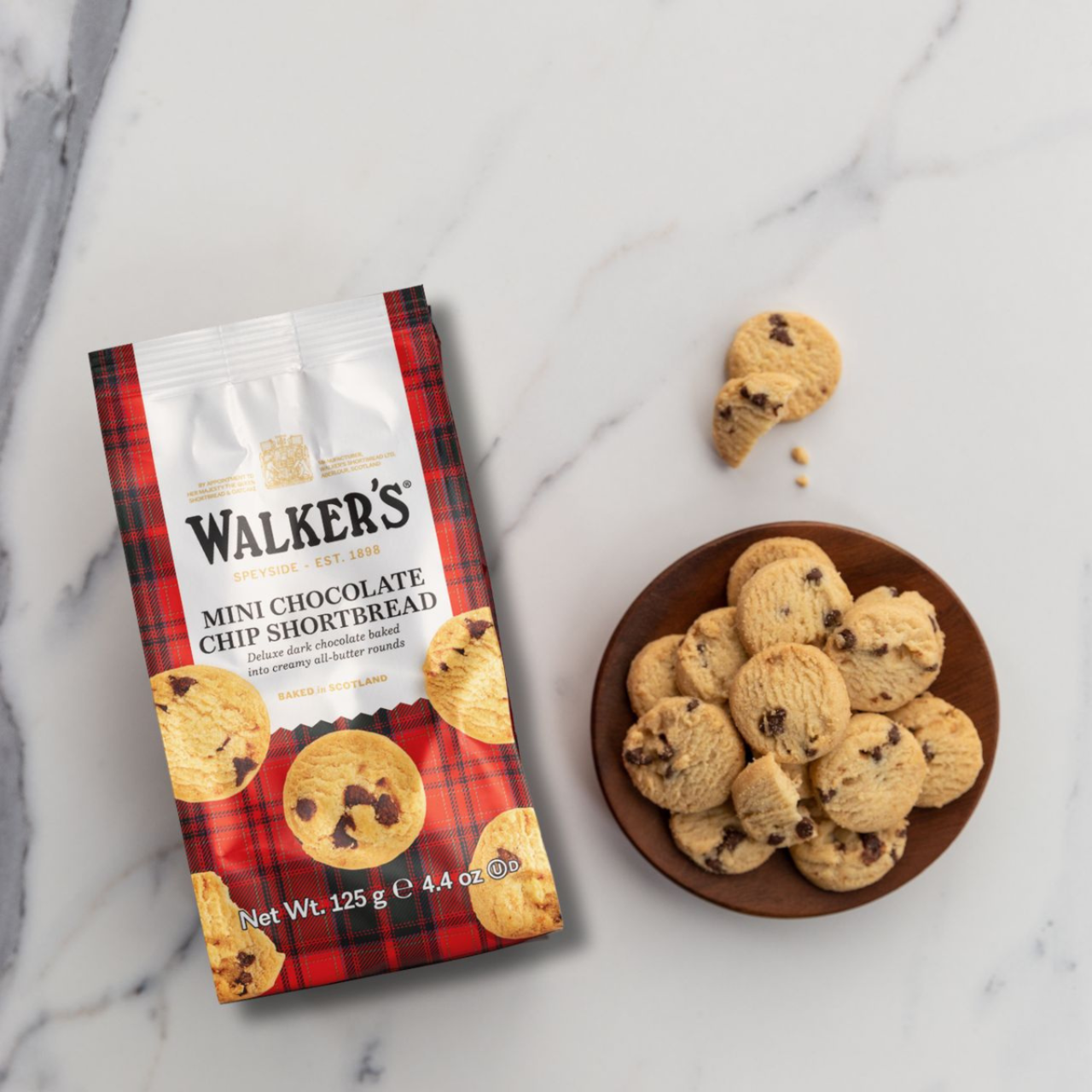 Walkers Mini Chocolate Chip Shortbread Rounds - 4.4oz (125g