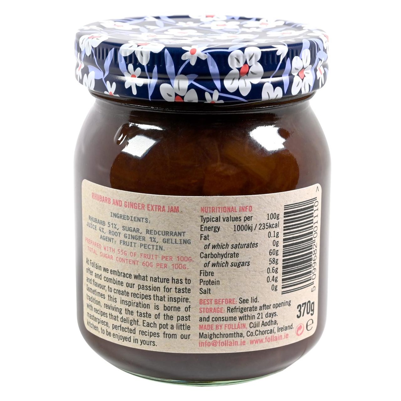 Follain Rhubarb and Ginger Jam - 13oz (340g)