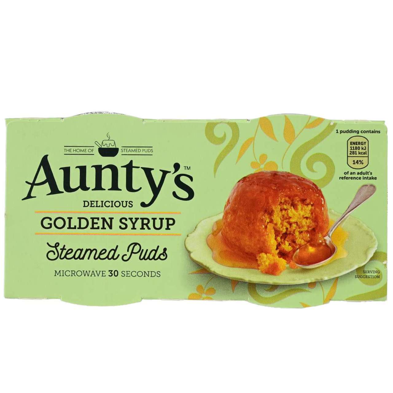 Auntys Golden Syrup Pudding - 2 pack (190g) - Image 1