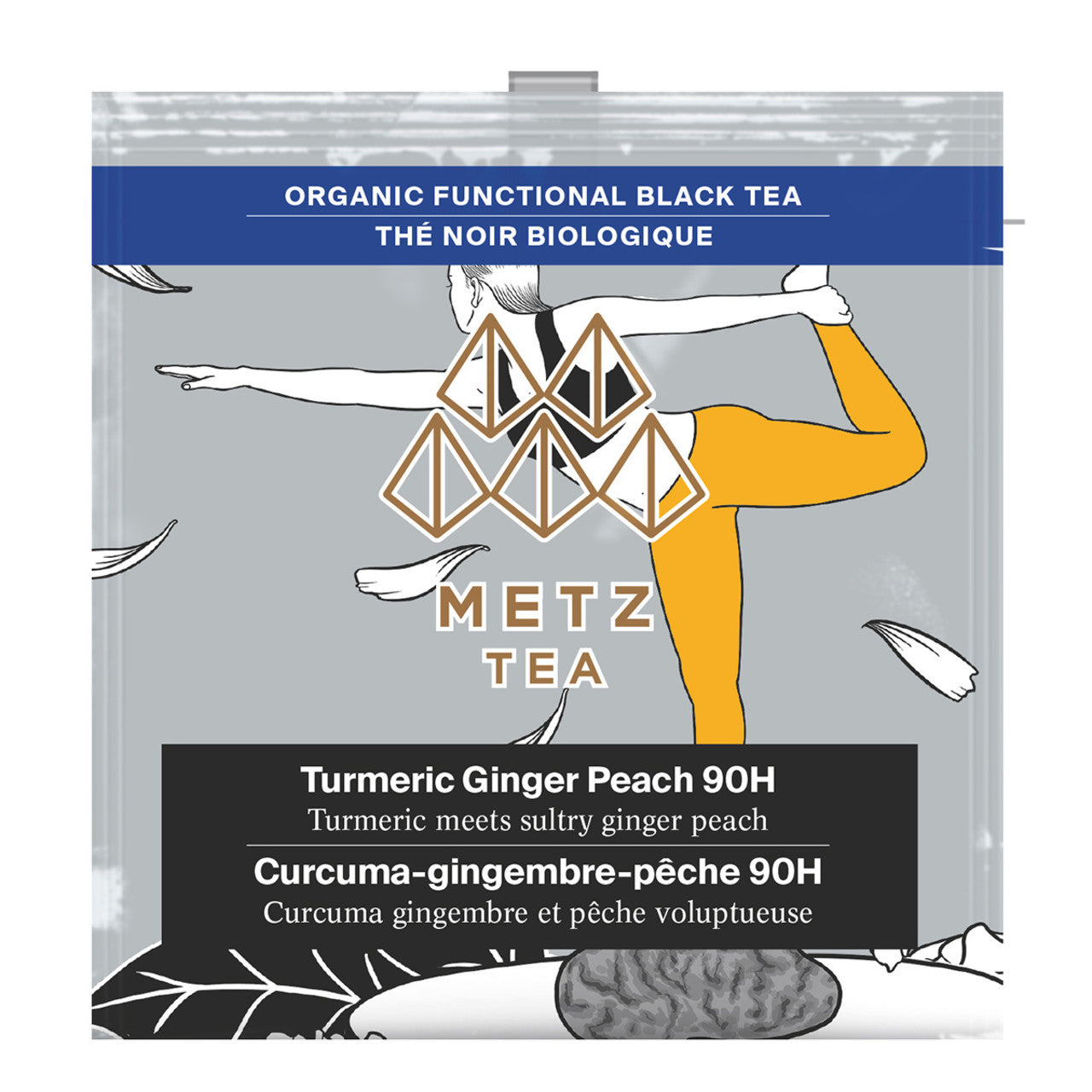 Metz Organic Tumeric Ginger Peach Tea - 25 count