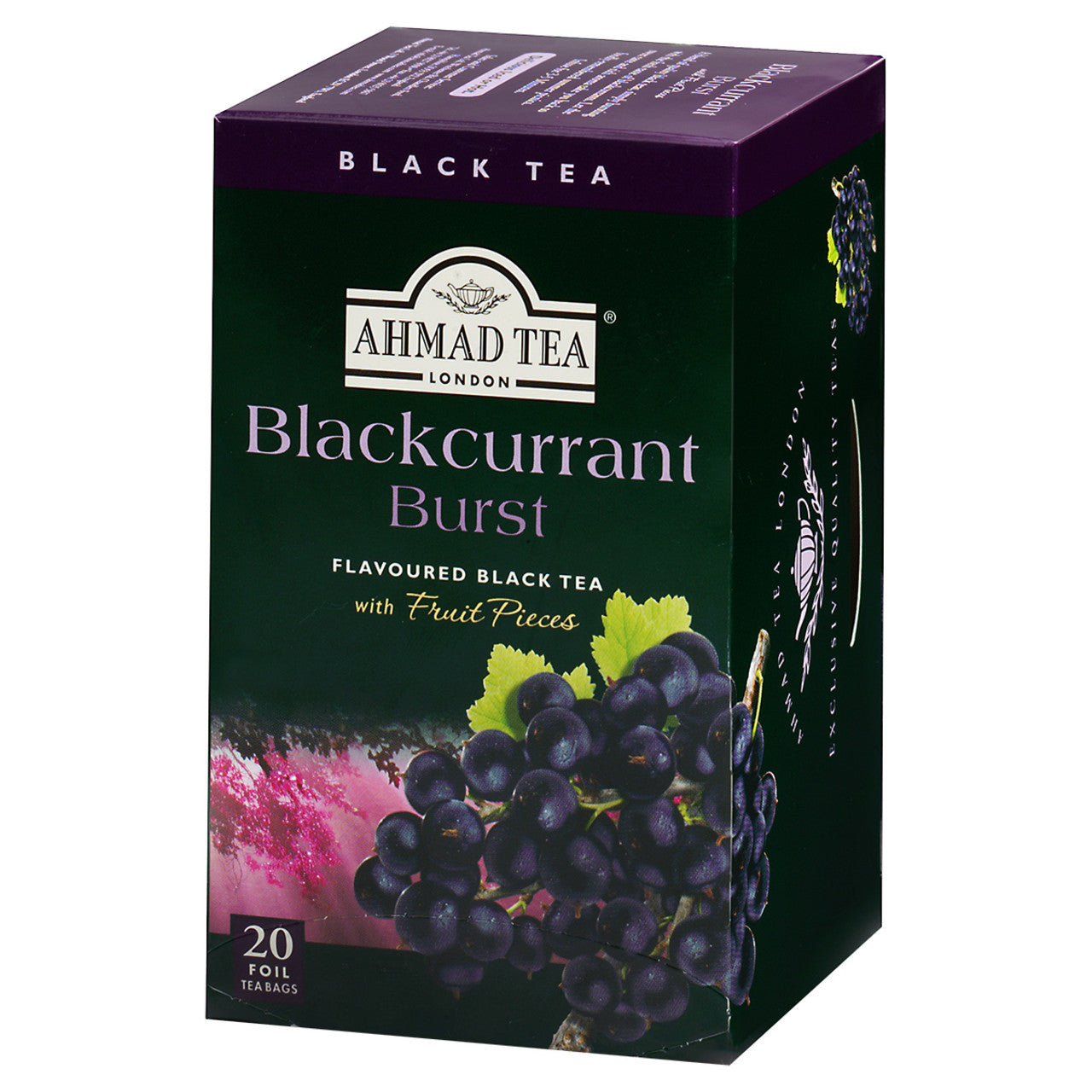 Ahmad Tea's Blackcurrant Burst Flavored Black Tea Bags - 20 count ...