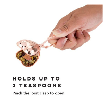 Snap Heart Tea Infuser - Rose Gold - Image 5