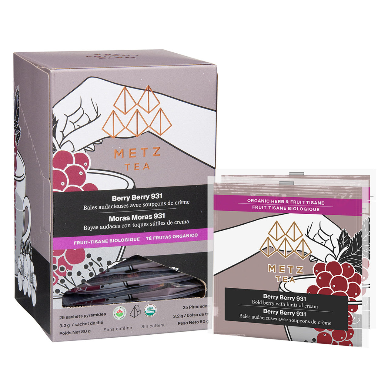 Metz Organic Berry Berry Tea - 25 count
