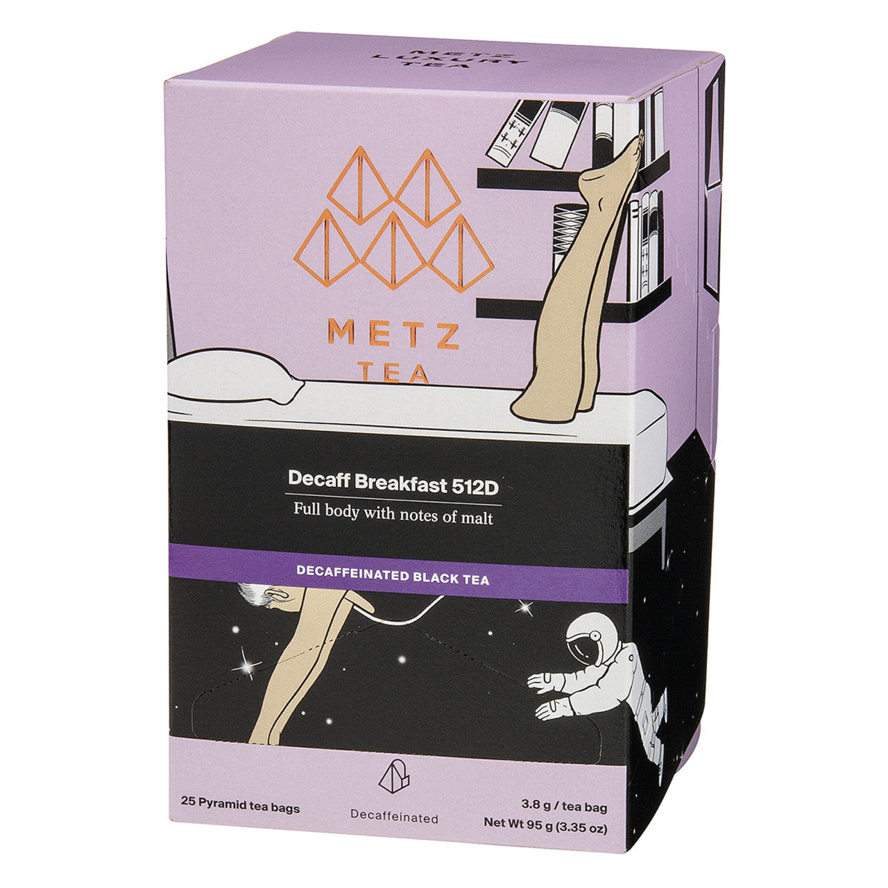Metz Decaff Breakfast Tea - 25 count