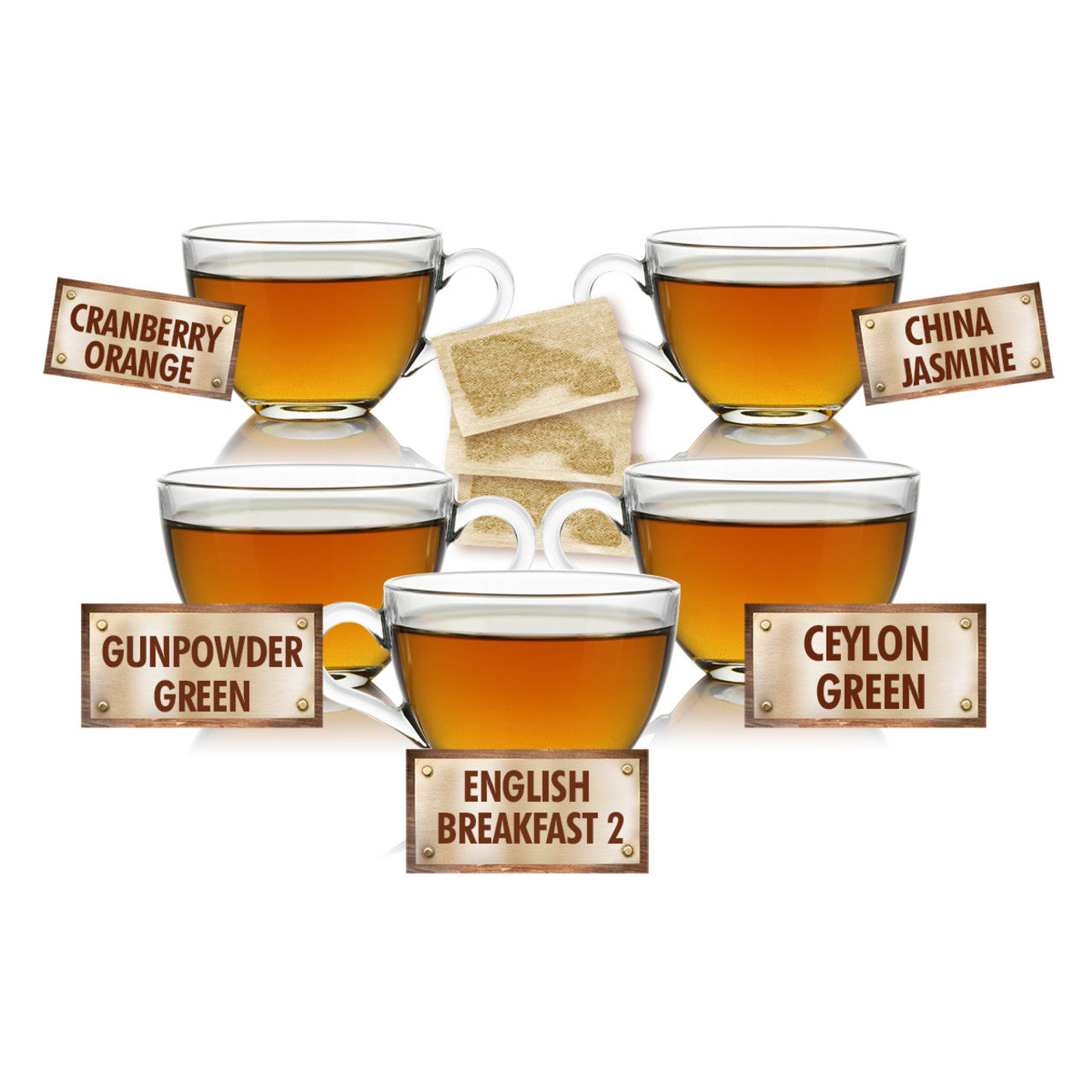 Wake Me Up Sampler - 5 Tea Bags of 5 Delicious Teas - 25ct