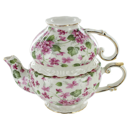 Pink Violet Porcelain - Tea for One - Image 1