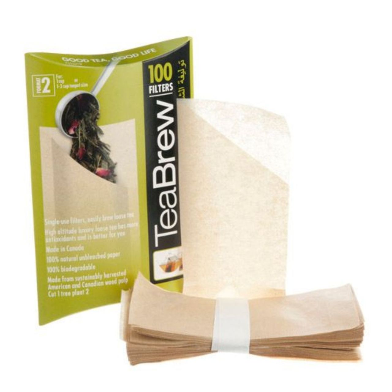 Tea Brew Biodegradable Paper Filter 2-3 Cup #2 - 100 Pack