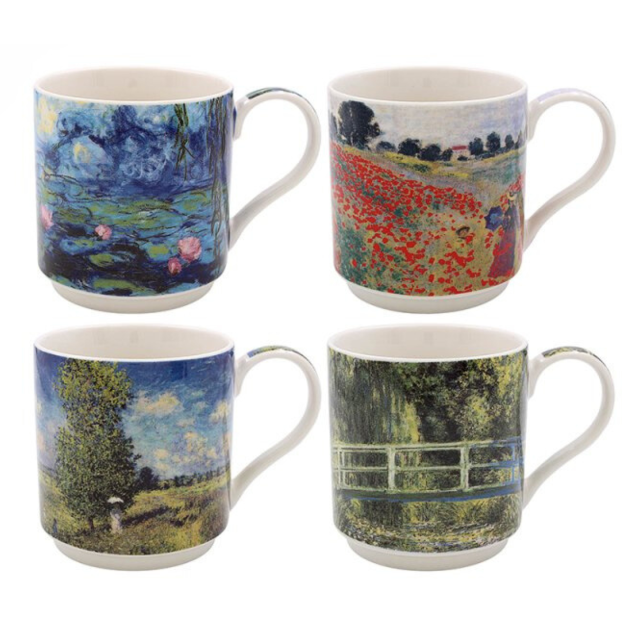 Claude Monet Stacking Mugs Set of 4
