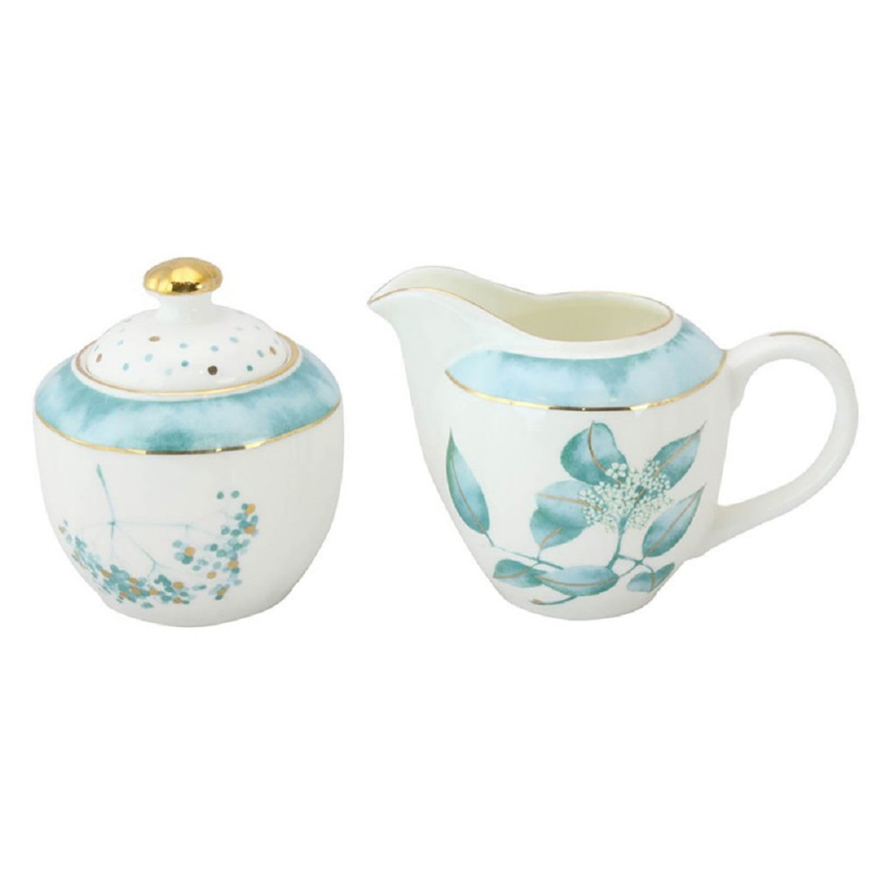 Mint Leaf Sugar and Creamer Set