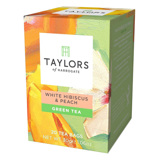 Taylors of Harrogate Tea - White Hibiscus & Peach Green Tea - 20 count - Image 1