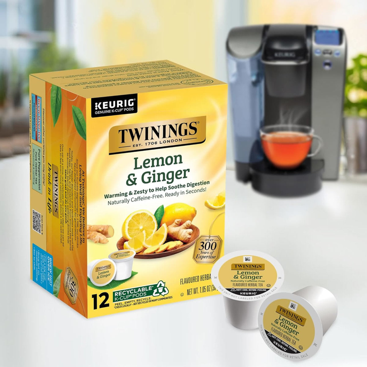 Twinings' Lemon & Ginger Tea K-Cups - 12 count – English Tea Store