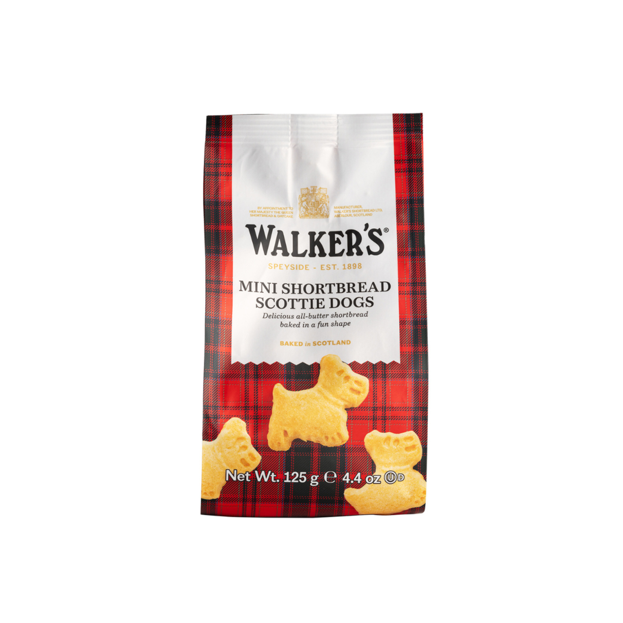 Walkers Mini Scottie Dog Shorbread Cookies - 4.4oz (125g) - Image 1