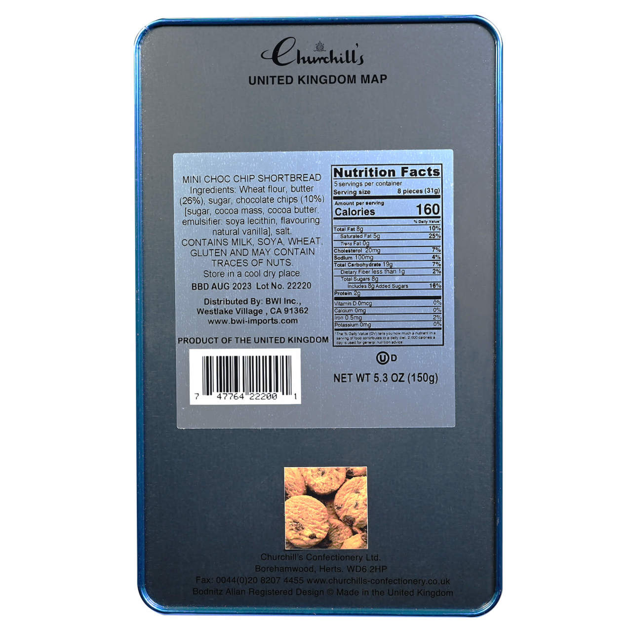 Churchill's Map of England Tin - 5.29oz (150g)