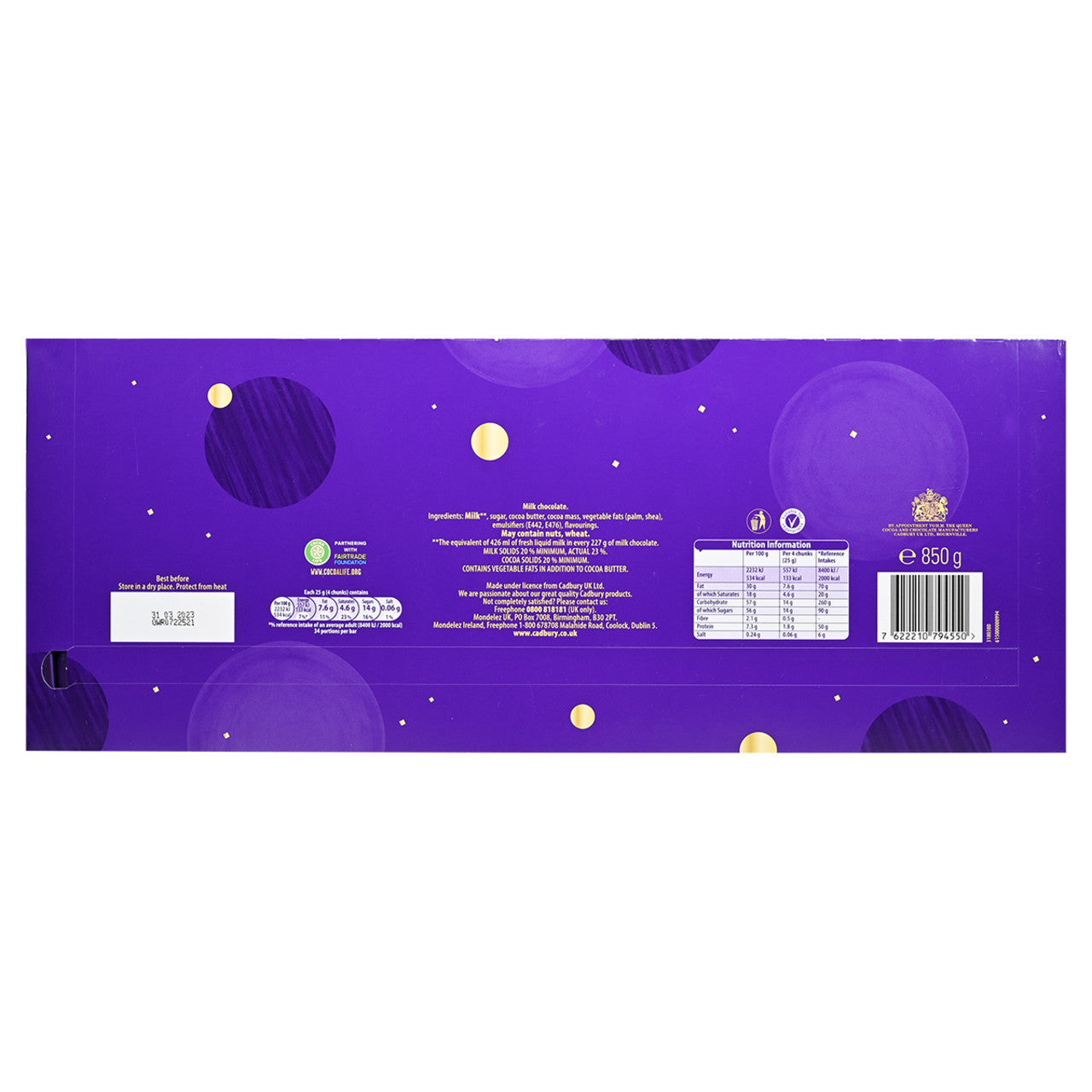Cadbury Dairy Milk Retro Tablet - 29.98oz (850g)