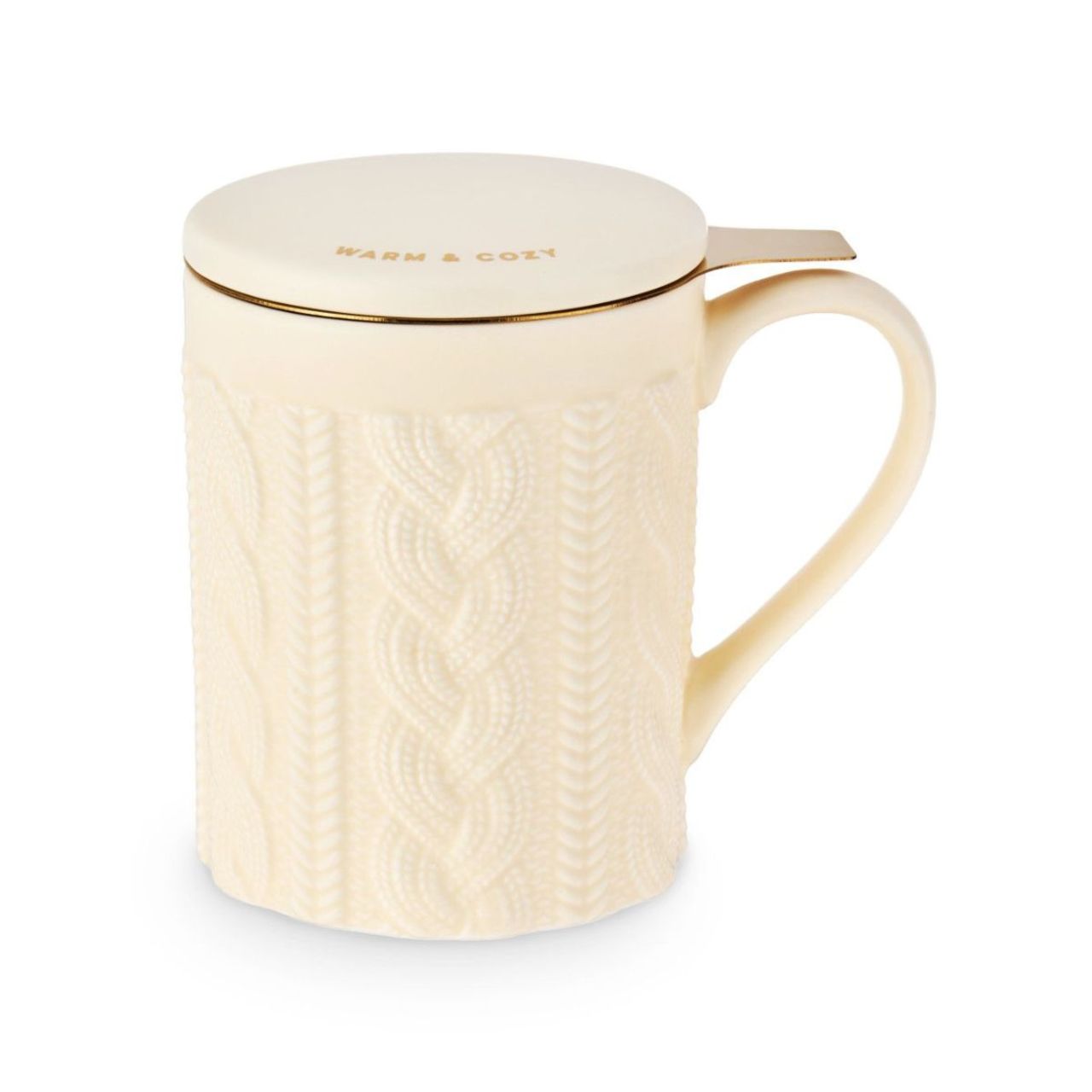 Annette Knit Ceramic Tea Mug Infuser - 12oz - Image 5