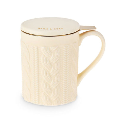 Annette Knit Ceramic Tea Mug Infuser - 12oz - Image 5