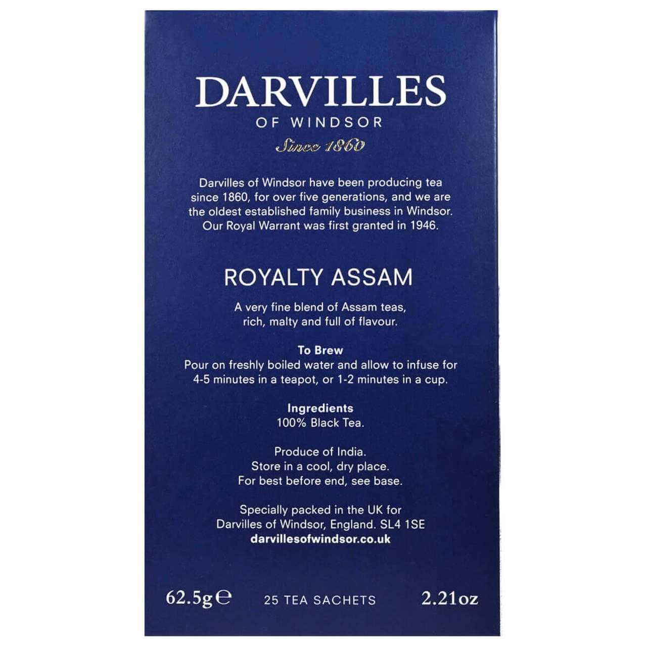 Darvilles of Windsor Royalty Assam Tea - 25 Count - Image 2