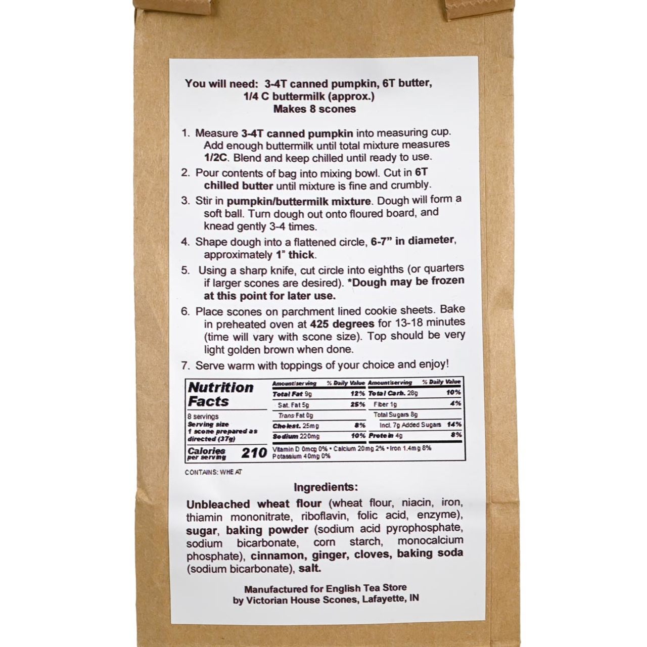 ETS Scone Mix - Pumpkin Spice - 10.29oz (292g) - Image 2