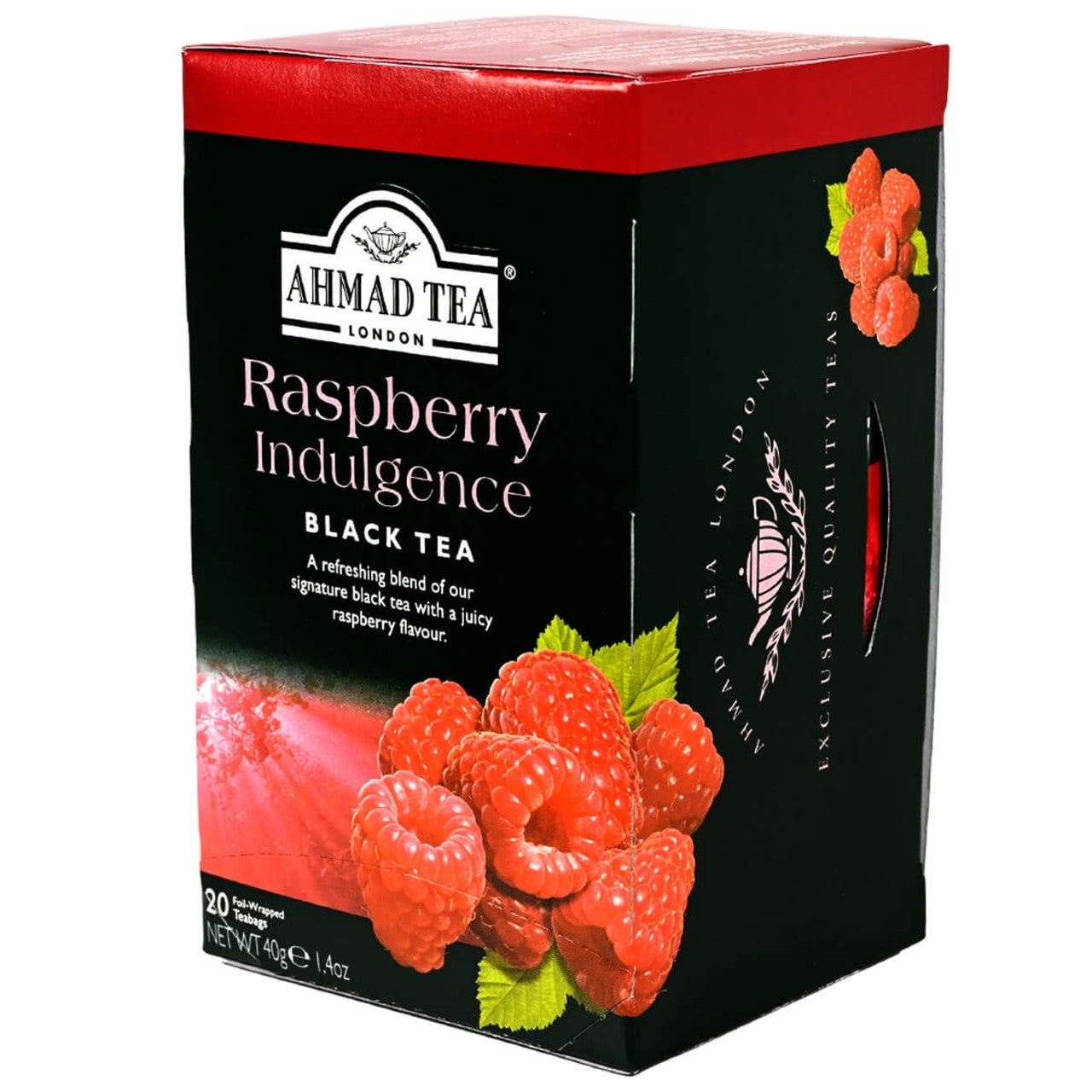Ahmad Tea's Raspberry Indulgence Flavored Black Tea Bags - 20 count ...