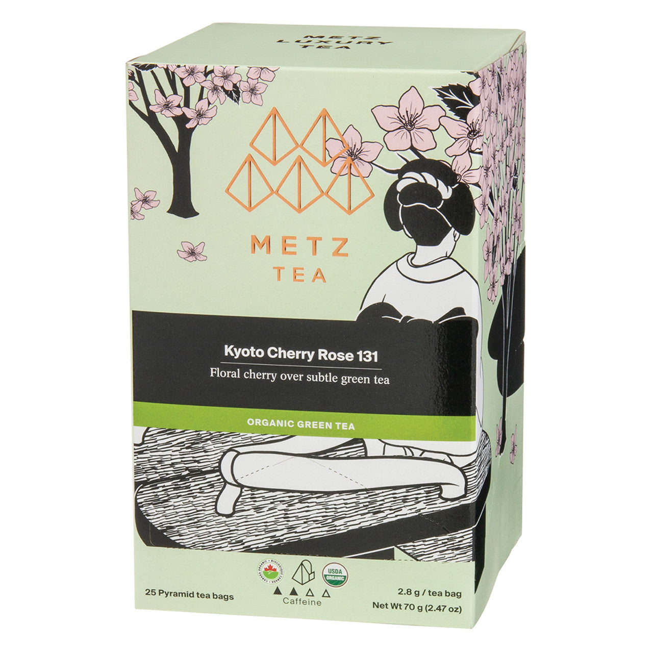 Metz Organic Kyoto Cherry Rose Tea - 25 count