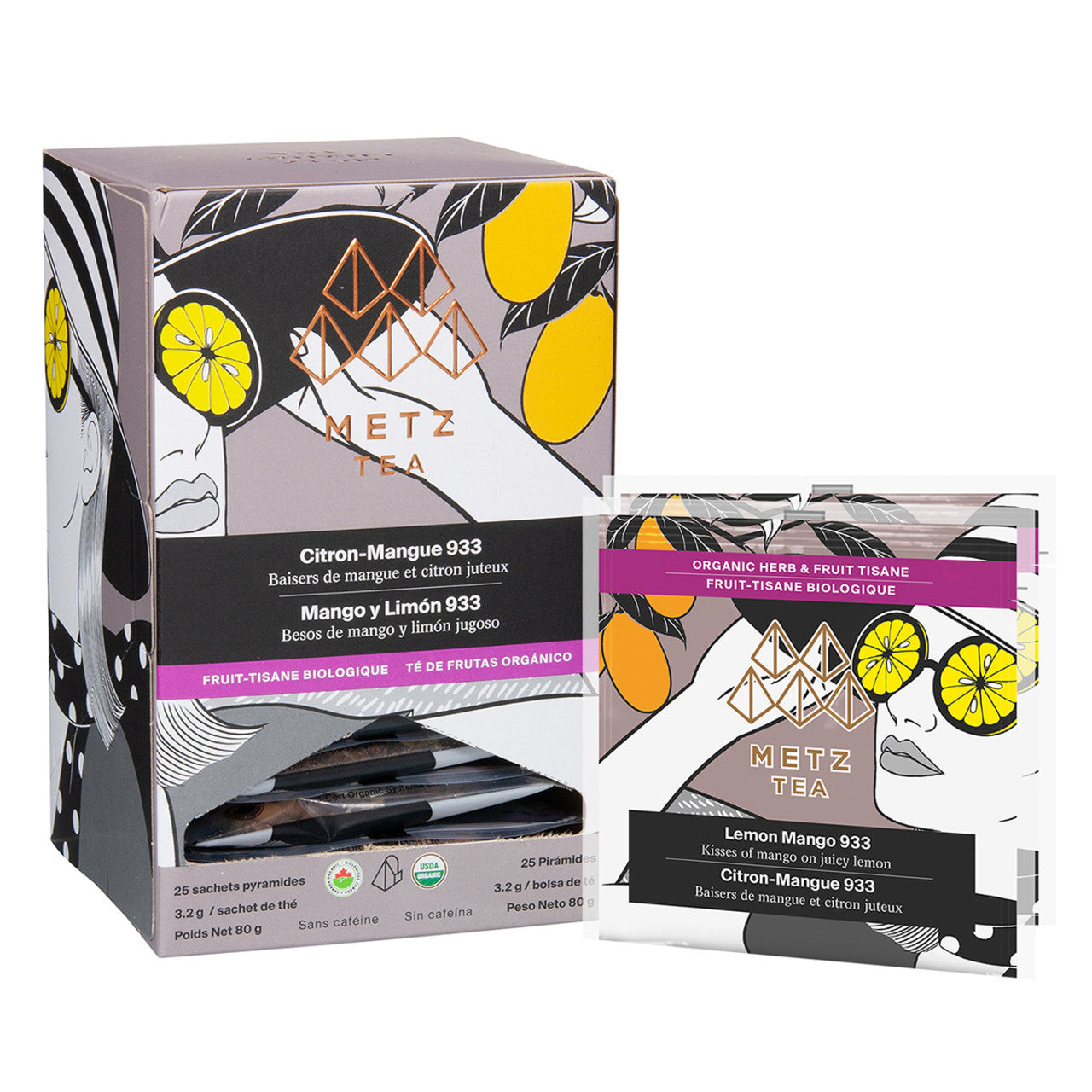 Metz Organic Lemon Mango Tea - 25 count - Image 5