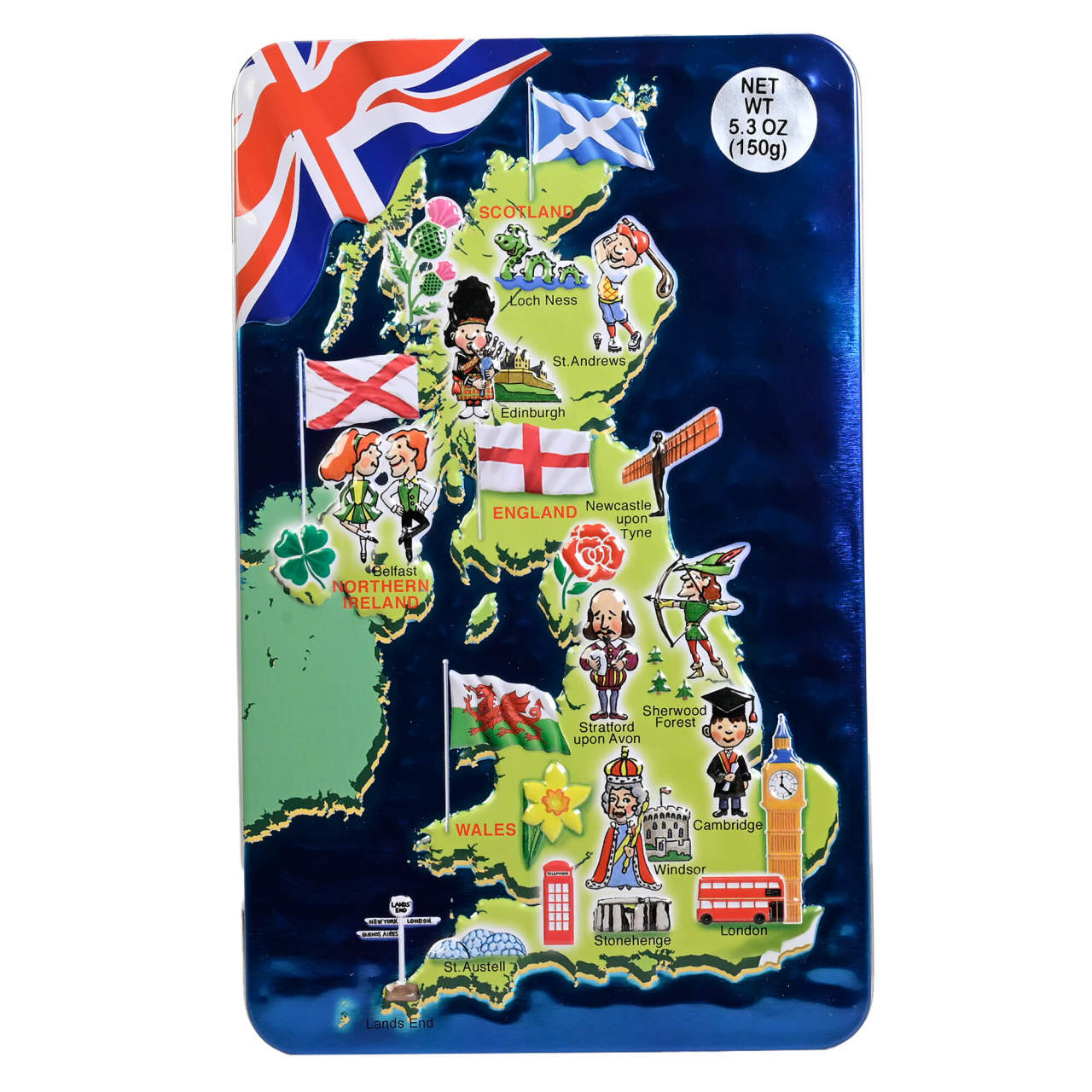 Churchill's Map of England Tin - 5.29oz (150g)