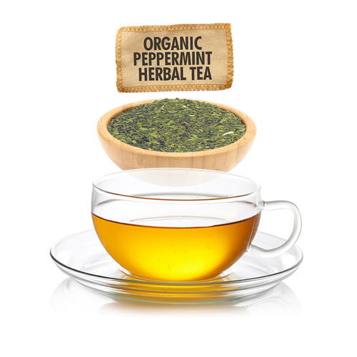 Organic Peppermint Herbal Tea - Loose Leaf - Sampler Size - 1oz