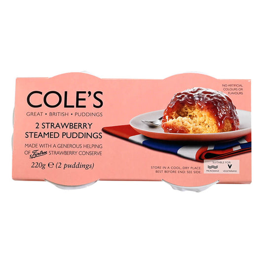 Coles Strawberry Steamed Pudding Twin Pack - 2x110g