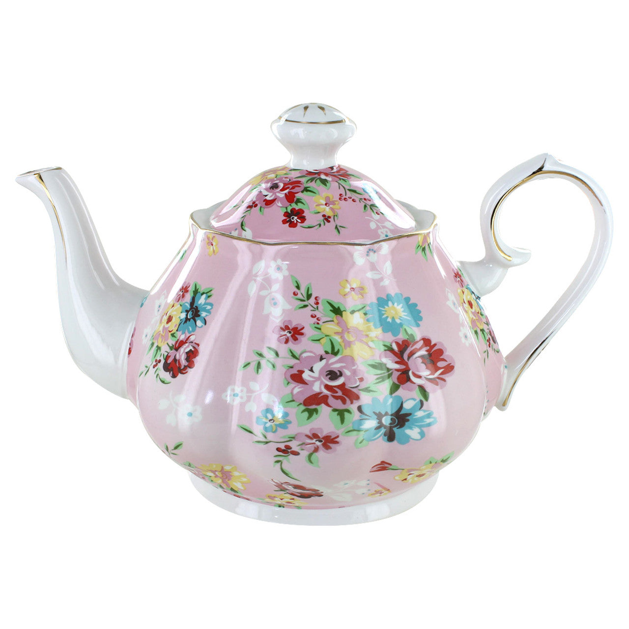 Shabby Rose Pink Porcelain - 5 Cup Teapot - Image 1