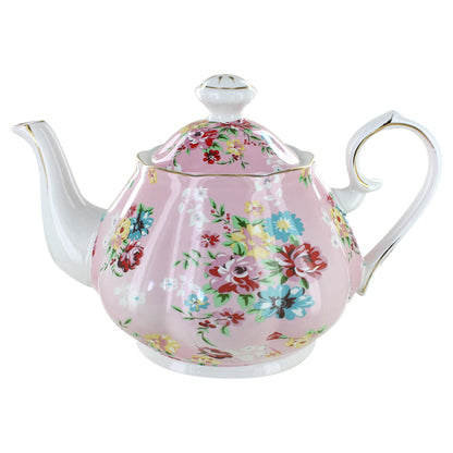Shabby Rose Pink Porcelain - 5 Cup Teapot - Image 1