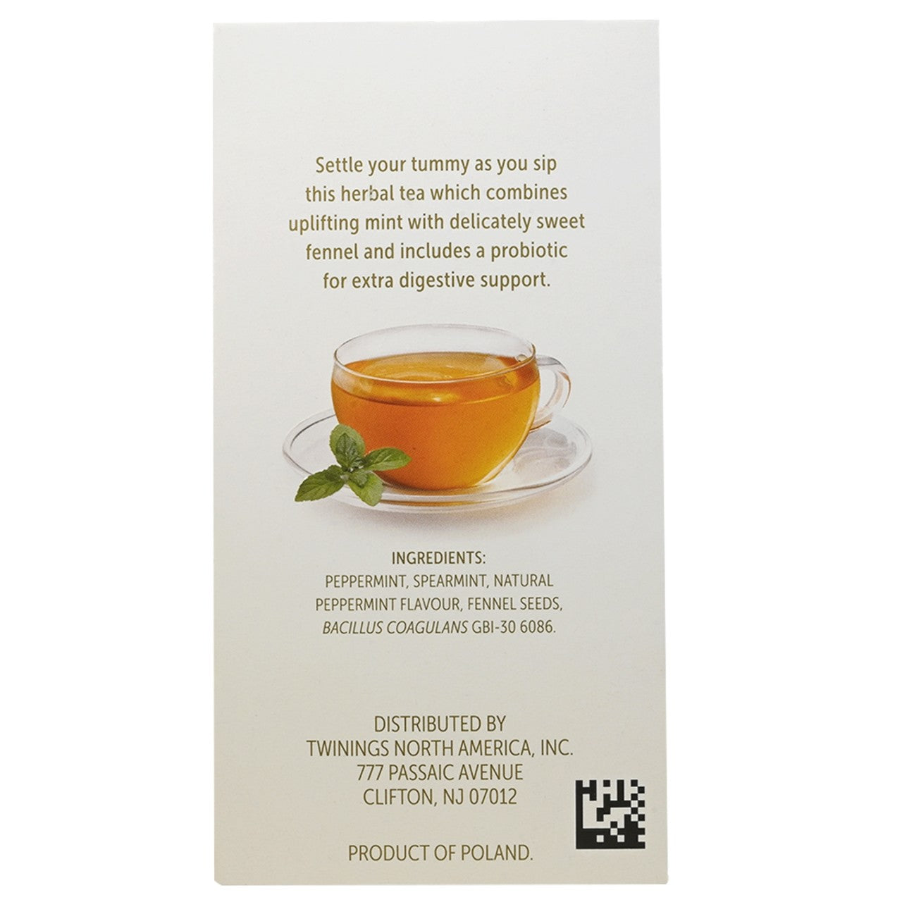 Twinings Superblends Caffeine-Free Herbal Tea - Probiotics -  Peppermint & Fennel - 18 Count