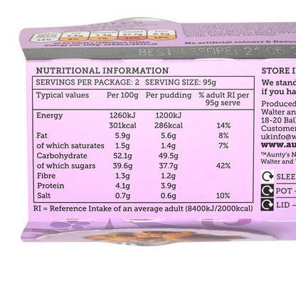 Auntys Spotted Dick Pudding - 2 pack (190g) - Image 3