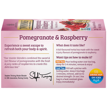 Twinings' Pomegranate & Raspberry Herbal Tea - 20 count - Image 3