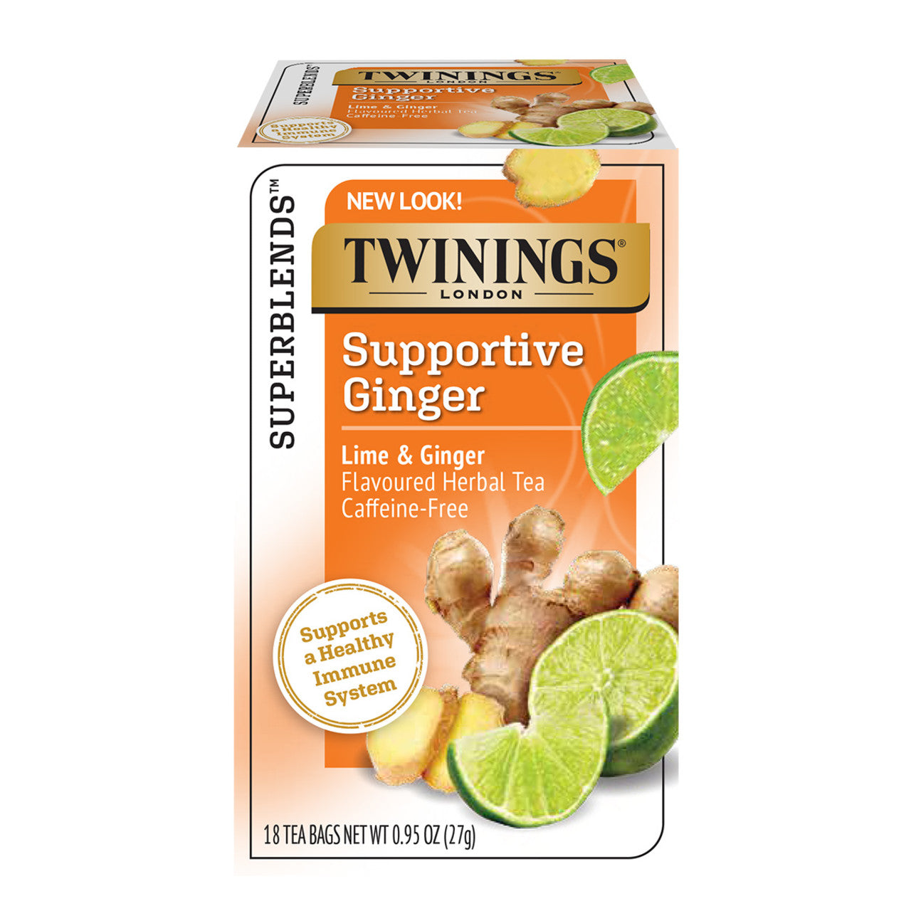 Twinings Superblends Caffeine-Free Herbal Tea - Support - 18 Count
