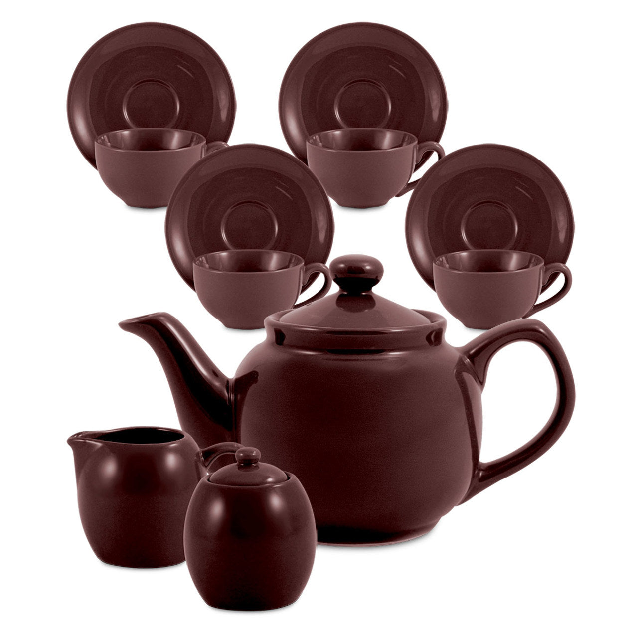 Amsterdam Tea Set - 6 Cup - Brown