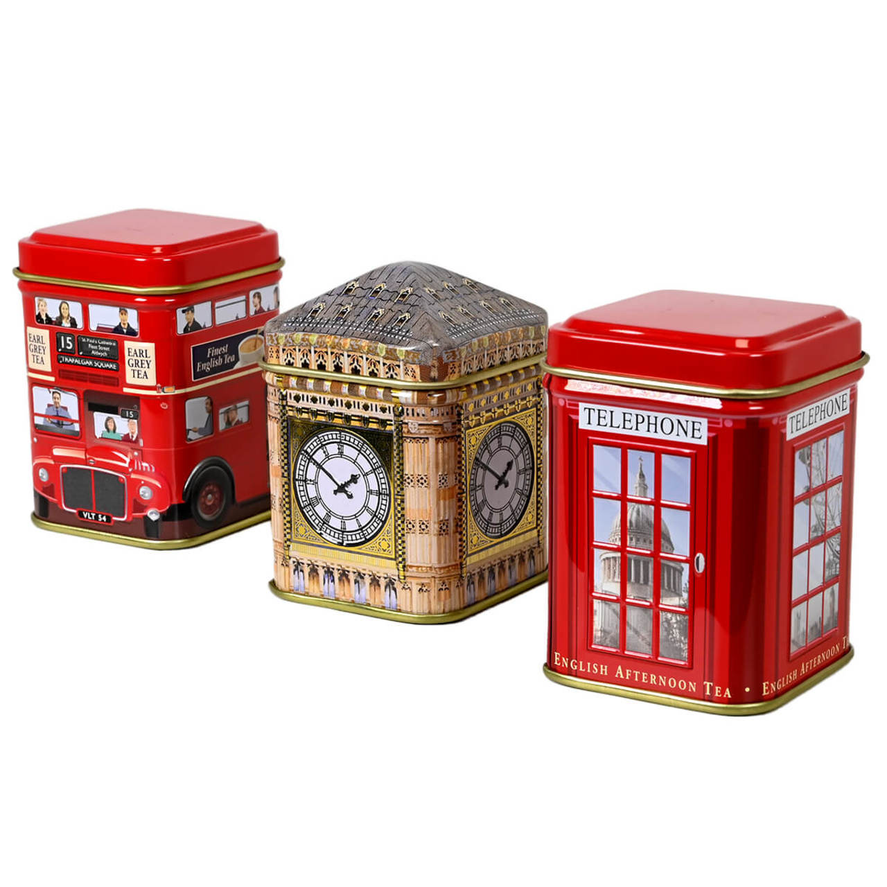 Ahmad Tea London Experience Tin- 3 Loose Leaf Tea Caddies - 0.88oz (25g) - Image 1