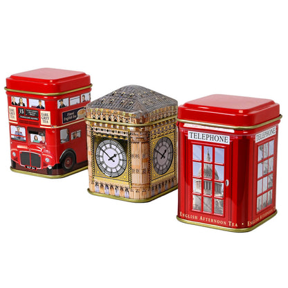 Ahmad Tea London Experience Tin- 3 Loose Leaf Tea Caddies - 0.88oz (25g) - Image 1