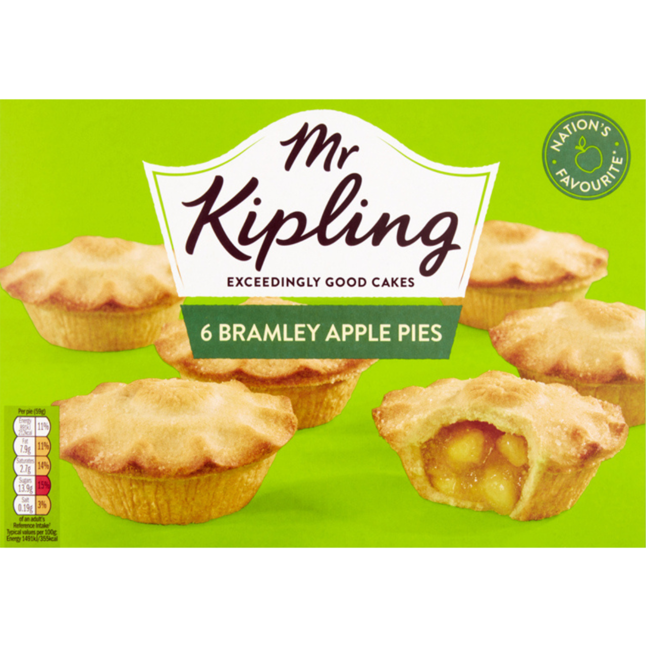 Mr Kipling Apple Pies 6pk - 14.1oz (399g)