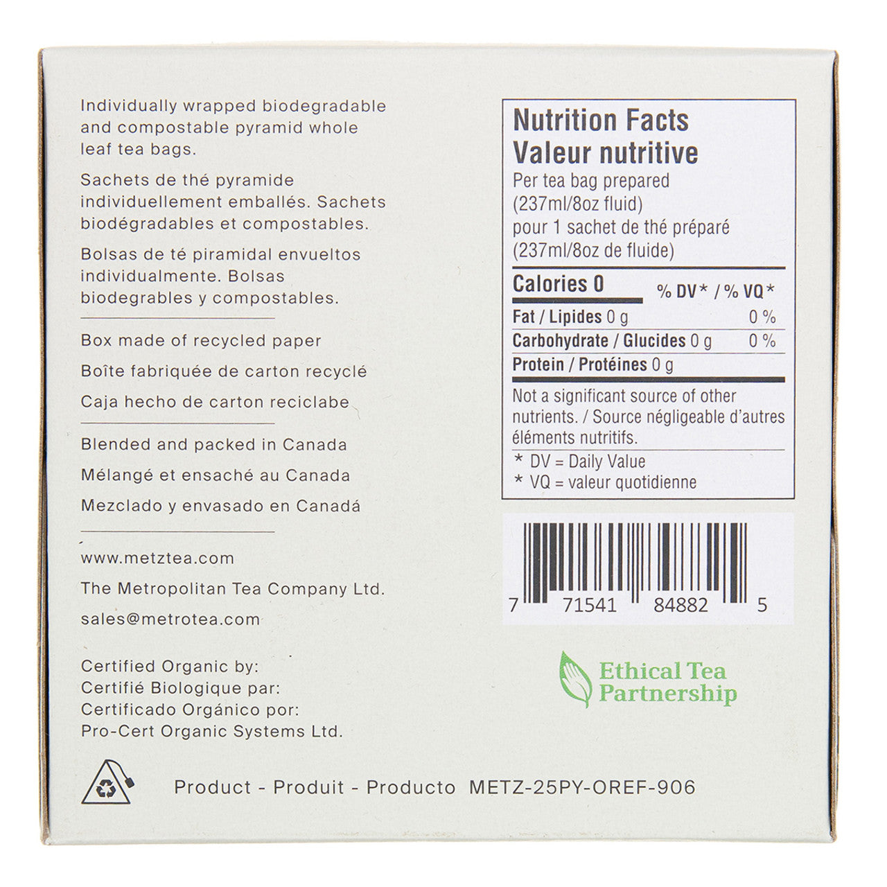 Metz Organic Earl Grey Tea - 25 count - Image 6