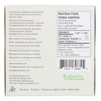 Metz Organic Earl Grey Tea - 25 count - Image 6