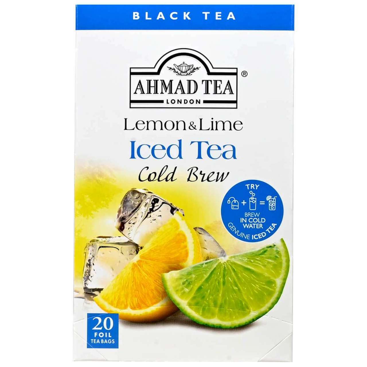 Ahmad Tea Lemon & Lime Cold Brew Iced Tea Teabags -20 count